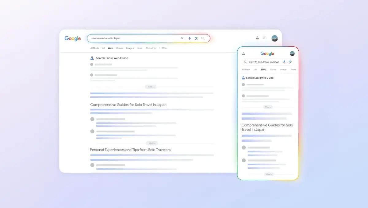 google web guide, esperimenti search labs, intelligenza artificiale google, novità google search, ai google gemini, web guide search labs, ricerche google intelligenti