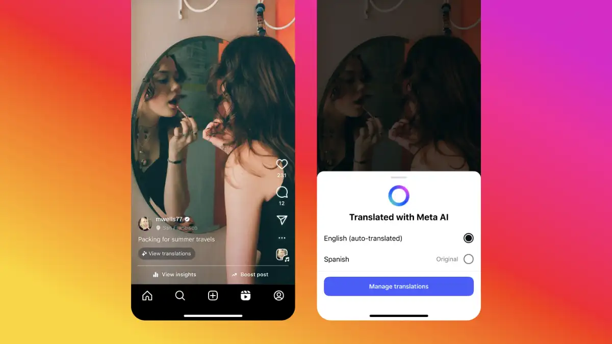 Meta AI, traduzione video, Instagram AI, Facebook reel, lip sync AI, doppiaggio automatico, novità Meta